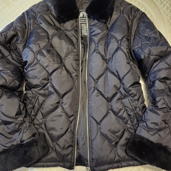 Rainbow Black Quilted Puffer Jacket - Picture 5 of 5